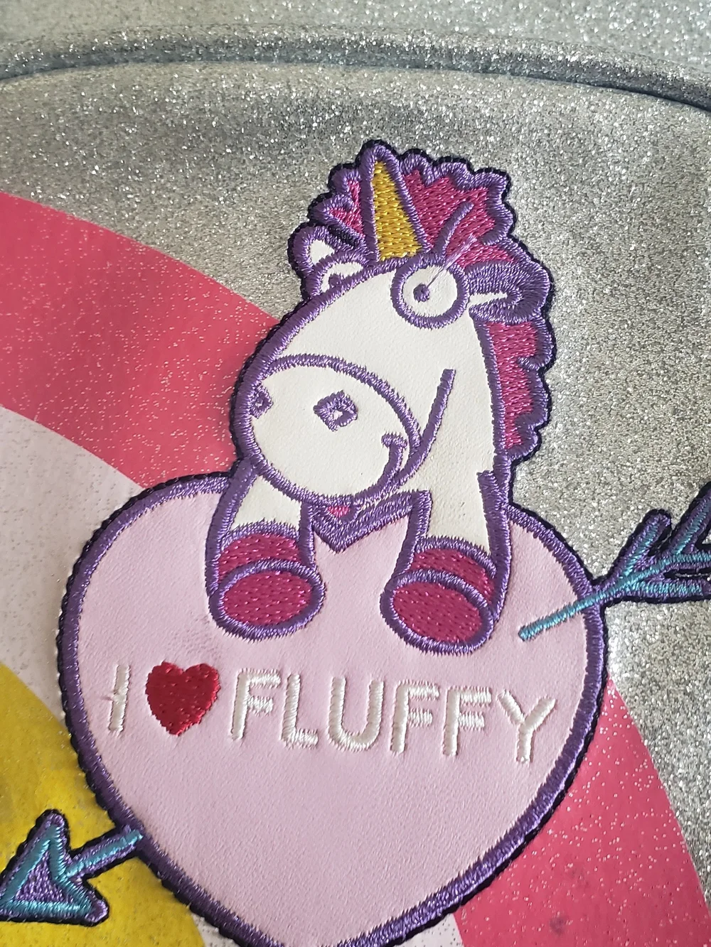 Kids Minion Mayhem Silver Glitter Unicorn Backpack - I Heart Fluffy